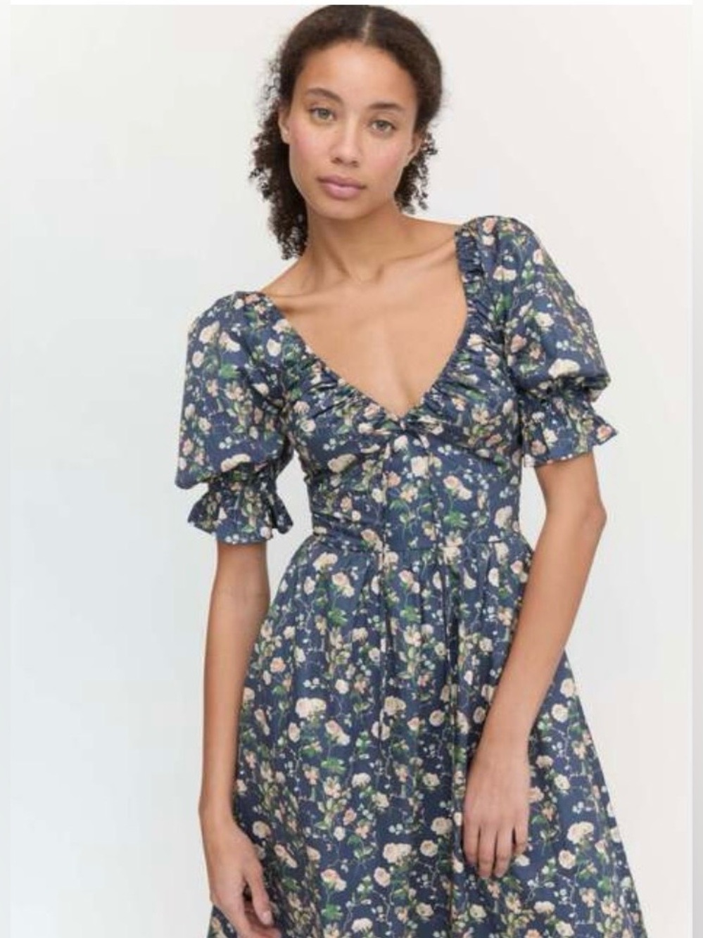 NWT, Hill House, Ophelia Dress in Navy Blue Bonnet, Size Small